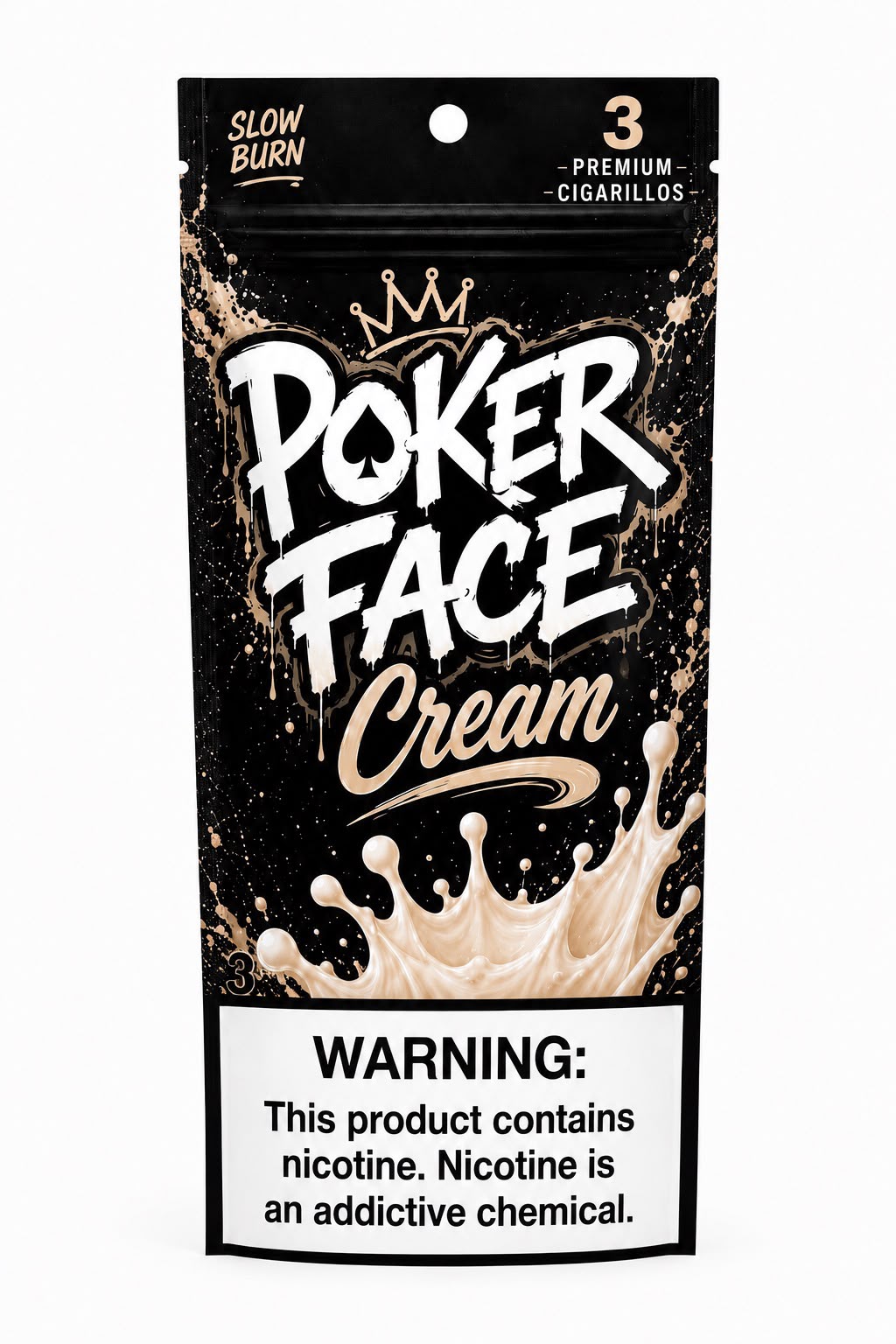 Poker Face Cream cigarillo pouch