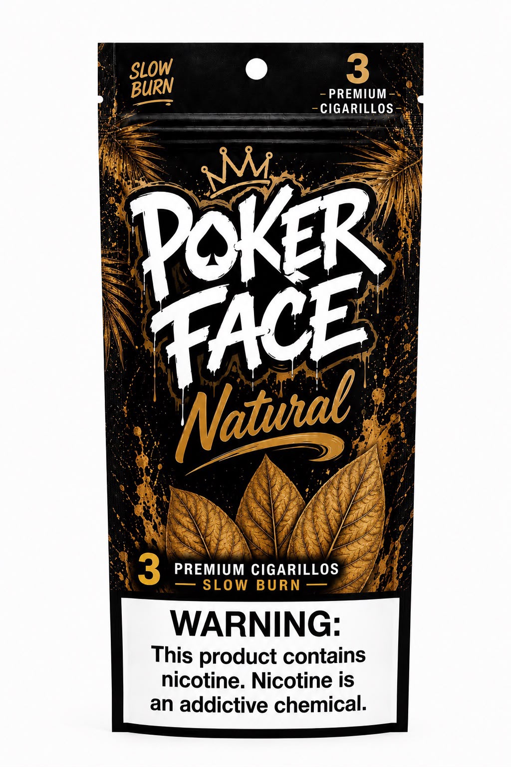 Poker Face Natural cigarillo pouch